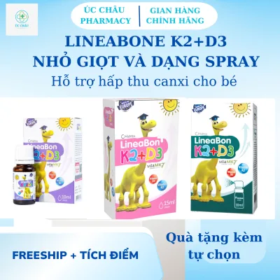 Lineabon K2+D3 Vitamin Increases Calcium Absorption to Help Children Grow Tall and Healthy, 10ml, 15ml - Australia Chau Pharmacy