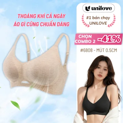Bra Áo Lót Su Mút Mỏng Không Gọng Unilove Tàng Hình Không Lộ Viền Áo Ngực Áo Dài Nâng Tự Nhiên 6808