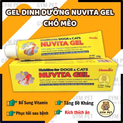 Nuvita gel dinh dưỡng cho chó mèo giúp bổ sung vitamin, khoáng, tăng đề kháng, thèm ăn, phục hồi
