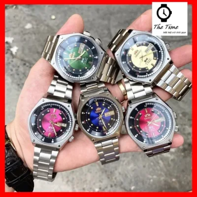 Free ship - [ ĐỒNG HỒ HÀNG HIỆU ] Đồng Hồ Nam Orient SK Mặt Lửa Huyền Thoại Vỏ Bạc Cao Cấp Automatic . Case 41mm. 3atm fullbox
