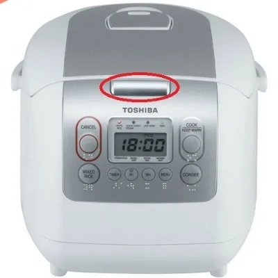 ComBo 2 Lẫy Khoá Nồi Cơm Toshiba 1.8 lít RC-18NMFVN(WT) - RC-10NMFVN Chất liệu nhựa ABS chịu nhiệt
