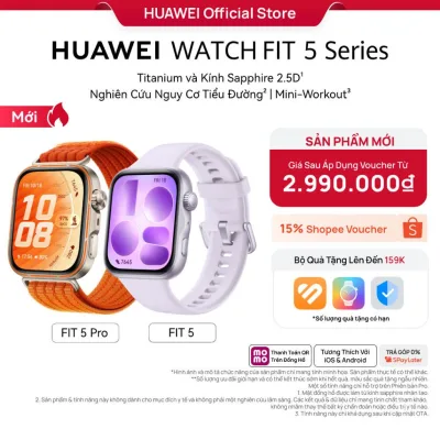 Đồng Hồ Thông Minh HUAWEI WATCH FIT 5 Series |Titanium & Kính Sapphire 2.5D