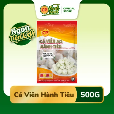 AQ Onion Pepper Fish Balls CP Package 500G - Halal - Delicious And Convenient - Hot Pot Balls - CP Fresh Mart