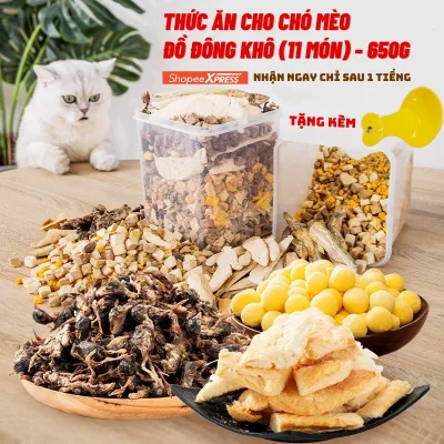 Thịt sấy khô/ Thức ăn sấy khô cho Chó Mèo hộp 650gr