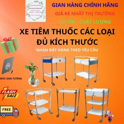 HỎA TỐC HCM - GIÁ RẺ - FREESHIP + Xe tiêm thuốc inox các loại đầy đủ kích thước theo tiêu chuẩn y tế