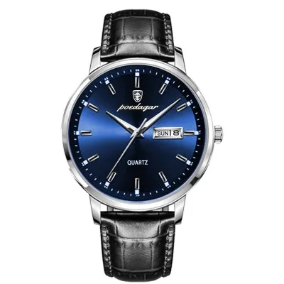 Đồng hồ đeo tay nam bằng da POEDAGAR 832 Đồng hồ đeo tay phong cách đơn giản Đồng hồ công sở Đồng hồ chính hãng Đồng hồ thời trang Đồng hồ cơ hội chính thức Lịch chống nước Quà tặng nam sang trọng
