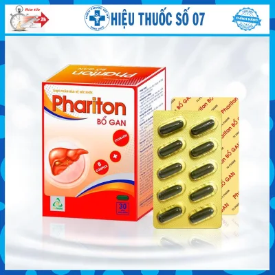 Thực phẩm bảo vệ sức khỏe PHARITON BỔ GAN - Hỗ trợ giải độc gan, tăng cường chức năng gan (hộp 30 viên)