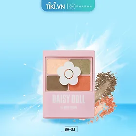 Bảng Phấn Mắt Daisy Doll Nhật Bản Siêu Bền Màu Với 4 Màu Trang Điểm Đa Chức Năng Phấn Má Hồng Phấn Bắt Sáng 5.1g