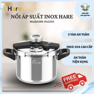 Nồi Áp Suất Inox Hare Thiết Kế Chắc Chắn An Toàn, Nắp Kín Giữ Áp Suất Tiết Kiệm Thời Gian Nấu - Nhà Bếp Kim Quỳnh