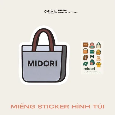 STICKER HÌNH DÁN TÚI PHỐI ĐỒ NHIỀU NGĂN DỄ THƯƠNG MIDORI BAG COLLECTION
