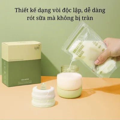 Túi trữ sữa WAI dễ thương cho mẹ chữ sữa cho bé yêu A Lá Kids
