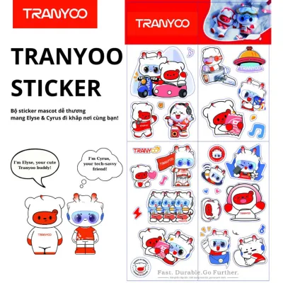 Bộ Sticker ELYSE & CYRUS Fast Durable Dán Laptop, Điện Thoại, Máy Tính Bảng | TRANYOO VN STORE