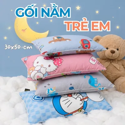 Gối Ngủ Cho Bé 30x50, Gối Trẻ Em Có Khóa Kéo Chỉnh Độ Cao Phù Hợp Bé Đi Học Mầm Non Tiểu Học - AMELI