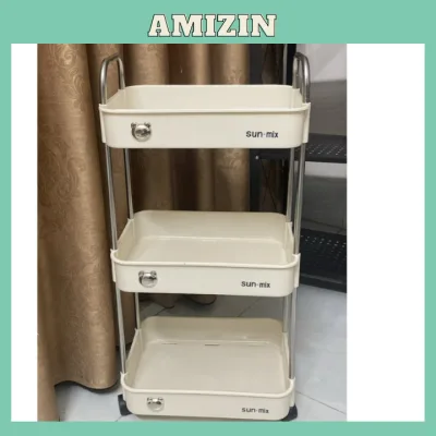 Kệ để đựng đồ đa năng (loại 1 ) Kệ bếp 3 - 4 tầng có bánh xe