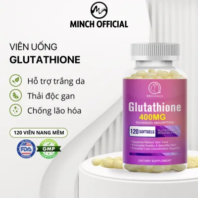 Viên uống Glutathione Bbeeaauu 120 viên chăm sóc sức khỏe da, hỗ trợ hệ miễn dịch và thải độc gan