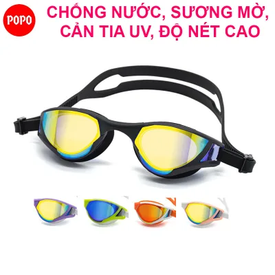 Kính bơi mắt trong POPO 57 chính hãng cản tia UV, chống sương mờ cho người lớn và trẻ em từ 8 tuổi