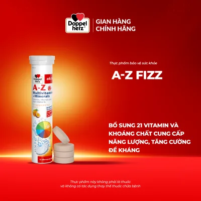 Doppelherz A-Z Fizz Multivitamins and Minerals Effervescent Tablets (Tube of 13 Tablets)