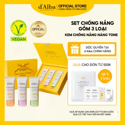 Set 3 kem chống nắng nâng tone d’Alba – Che phủ chuẩn từng tông da (35ml *3)