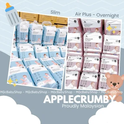 BỈM APPLECRUMBY OVERNIGHT ĐÊM / SLIM NGÀY BỈM DÁN/QUẦN DÁN NB16/S24/M42/L36/XL24 QUẦN M22/L20/XL18/XXL16