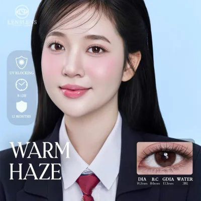 Lens Mắt Kính Áp Tròng Nâu Nắng Mềm Warm Haze 14.2mm – Lens 6 Tháng _ T6-A12