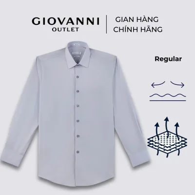 Áo Sơ Mi Dài Tay Nam Giovanni Dáng Regular Chất liệu 96%Cotton 4%Spandex GLS0383-1