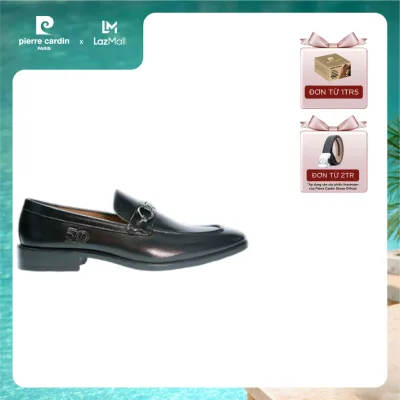 Pierre Cardin Men's Western Shoes, Horsebit Loafer Shoes, Imported Genuine Cow Leather, Exclusive Anti-Slip Rubber Sole, Pcmfwl 805