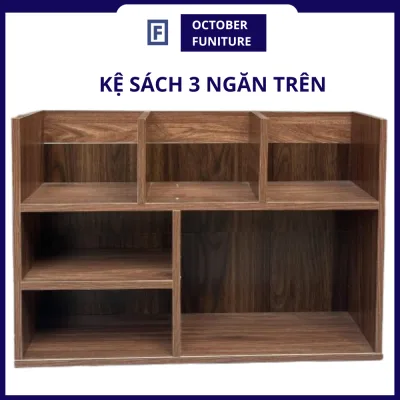 Kệ sách đa năng 3 ngăn trên kệ sách để bàn trang trí bàn làm việc