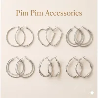 Bông Tai Khoen Tròn Pim Pim Accessories - Khuyên Tai Nữ Mạ Bạc Thiết Kế Tinh Tế Thời Trang Hàn Quốc