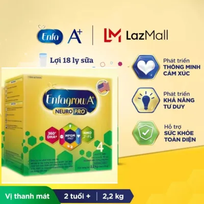 Enfagrow A+ Powdered Milk 4 Paper Boxes 2.2kg Date 3/2028 Light Flavor