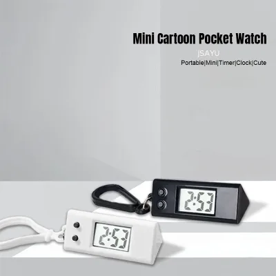 Đồng hồ treo tường mini hoạt hình, đơn giản, nhỏ gọn, điện tử, thích hợp cho học sinh.