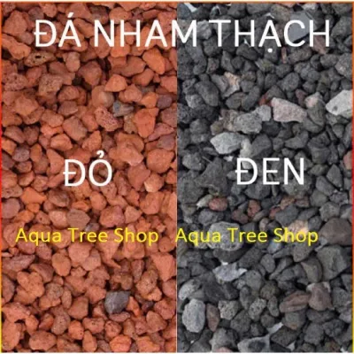 Nham thạch vụn đỏ/ đen trải nền bể cá cảnh (1kg)