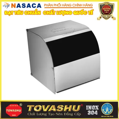 Hộp giấy vệ sinh thương hiệu TOVASHU inox 304 mã 304-G9 (Loại đựng giấy không lõi)