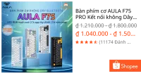 Bàn phím cơ AULA F75 PRO Kết nối không Dây Bluetooth Led RGB Dùng Cho PC,Laptop Chơi Game Văn phòng