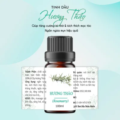 Rosemary Essential Oil 100ml, Enhances Memory, Natural Fragrance, Perfumes the Room