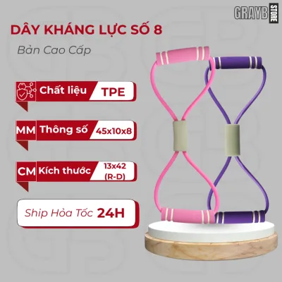 Dây Kháng Lực Số 8 Chính Hãng GRAYB STORE Tập Prowin Fitness Yoga Gym Chuyên Dụng Tập Gym Yoga Tại Nhà