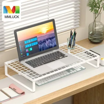 Giá đỡ laptop nâng cao bằng lưới kim loại, giá làm mát, nâng màn hình, màu đen/trắng