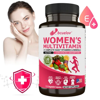 Multivitamin for Women Bcuelov - Multimineral Capsules with Vitamins B12, A, D, C, Zinc, Magnesium and More for Comprehensive Daily Support - Reliable Biological Vitamins for Women