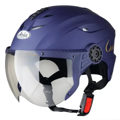 1/2 Half-Head Helmet with Genuine Asia Mt117K Glass for Motorcycles with 12 Months Warranty