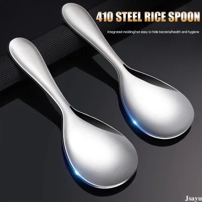 🏵️🏵️Thìa xới cơm dính Inox nguyên khối hàng, muỗng xới cơm cán dài cách nhiệt