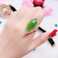 Nhẫn nữ, nhẫn nữ đẹp mạ vàng đá cẩm thạch xanh ngọc 55r hình hột dưa đính đá pha le cao cấp  sáng lấp lánh lung linh thiết kế sang trọng nữ tính Trang Sức Gado N073 - đeo làm công sở cực sang chảnh và quý phái