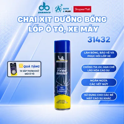 Chai xịt dưỡng bóng và bảo vệ lốp ô tô xe máy, 512ml - 31432 - Auto&Plus