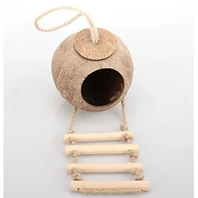 1 TỔ BẰNG GÁO DỪA LÀM TỔ CHO CHIM, VẸT