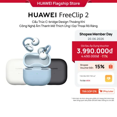 Tai Nghe HUAWEI FreeClip 2 | Cấu Trúc C-bridge Design Thoáng Khí | Công Nghệ Âm Thanh Mở Thích Ứng | Gọi Thoại Rõ Ràng