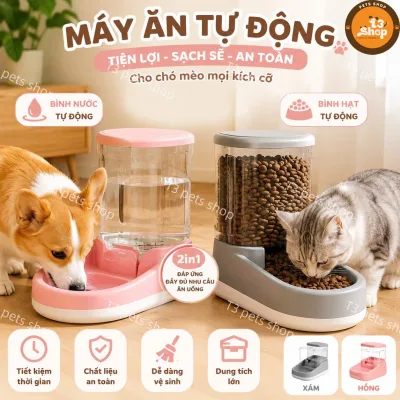Automatic Food and Water Dispenser for Dogs and Cats - T3 Pets Shop