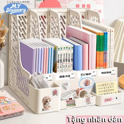 Giá Để Tài Liệu 4 Ngăn M.Y – Kệ Nhựa Đựng Sách Decor Bàn Học Cho Học Sinh, Sinh Viên