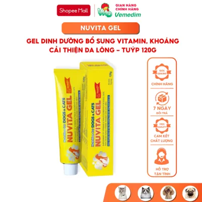 Vemedim Nuvita gel bổ sung dinh dưỡng, vitamin, khoáng cho chó mèo, tuýp nhôm 120g