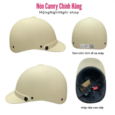 Nón Bảo Hiểm NAM NỮ ĐỦ MÀU Chính Hãng(CAMRY) CR HELMET Có Giấy Kiểm Định An Toàn , Bảo Hành 12 tháng