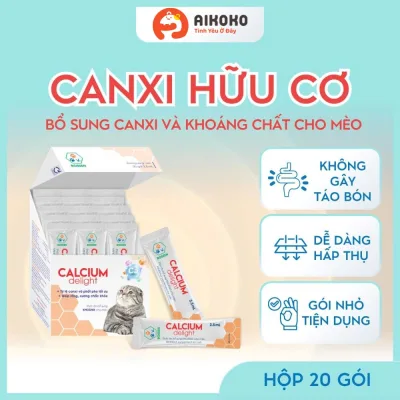Canxi Cho Mèo Dạng Nước Calcium Delight 2,5ml - Bổ Sung Khoáng Và Canxi Cho Mèo - Aikoko