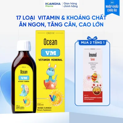 Orzax Ocean VM 150ml- Bổ Sung 17 Vitamin & Khoáng Chất Ăn Ngon, Cao Lớn, Mắt Sáng, Bé Thông Minh