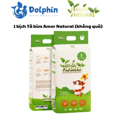 1 bịch tã bỉm Amor Natural dán/ Quần NB68 S58 M52 M48 L44 XL42 XXL40 XXXL38 XXXXL34 Chính hãng